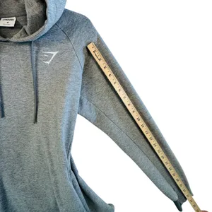 Nike Gymshark Women's Medium Gray Pullover Hoodie Logo Athleisure‎ Gorpcore Cozy thumbnail 9