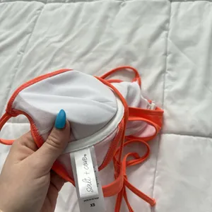 Salt + Cove Womens‎ Size XS Underwire Bikini Top Orange Padded Summer Beach thumbnail 7