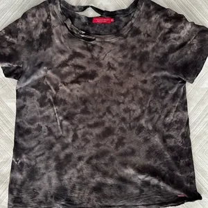 Philanthropy Women’s Distressed Black & Grey Tie Dye T-Shirt thumbnail 1