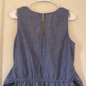 100% Cotton LOFT Denim Blue Romper Shorts thumbnail 8