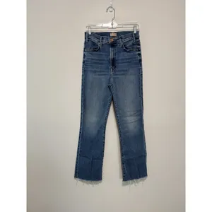 Mother The Hustler Ankle Fray Jeans in Healing Jar Blue Size 30 thumbnail 2