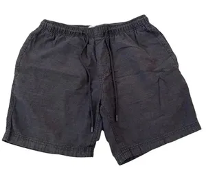 Pull & Bear Charcoal Cotton Side Pockets Elastic Drawstring Unisex Short Pants M thumbnail 1