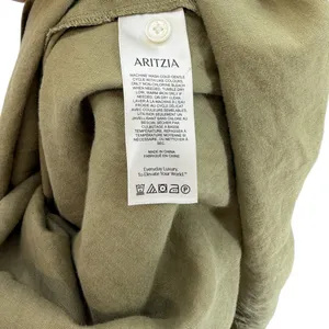 Aritzia Wilfred Eleta Organic Linen Button Front Maxi Dress Green Size Small thumbnail 11