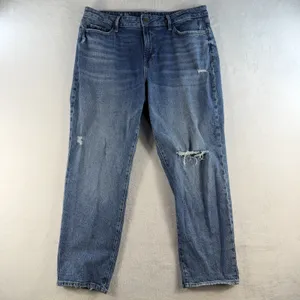 a.n.a. A New Approach Sz 14 Jeans‎ Mid Rise Boyfriend Straight Distressed Grunge thumbnail 2