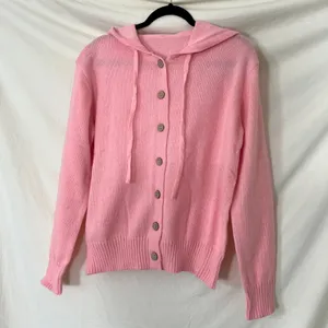 Comfy Chunky Hoodie Button Up Cardigan Jacket Size M light Pink thumbnail 7