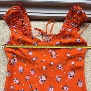 NWT Free People Orange Mini Dress with open back size S thumbnail 8