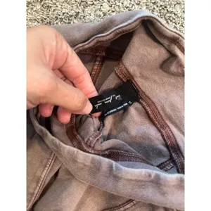 Out From Under Urban Outfitters Aria Seamed Flare Pants Brown Acid Wash Small thumbnail 5