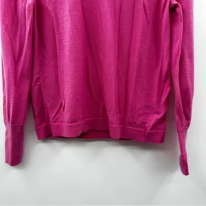 J. Crew Pink 100% Merino Wool Long Sleeve Pullover‎ Sweater Size M thumbnail 3