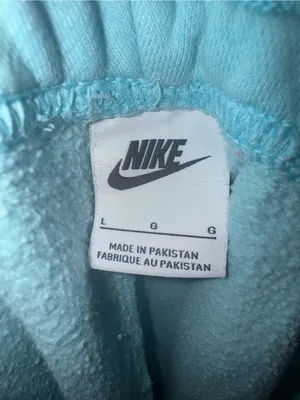 Nike Pastel Light Blue Pintuck Pleated Joggers Sweatpants NWOT Size Large thumbnail 4