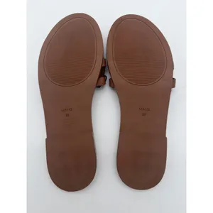 MNG Mango Brown Leather Intertwined Strap Sandals Casual Everyday EU 39 US 8.5 thumbnail 7