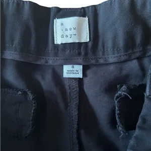 A new day Black Wide Legged Trousers thumbnail 7