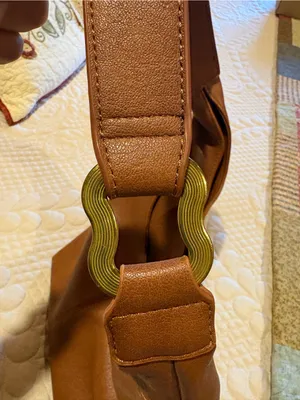Antik Kraft Cognac Brown Vegan Leather Slouchy Hobo Bag thumbnail 4