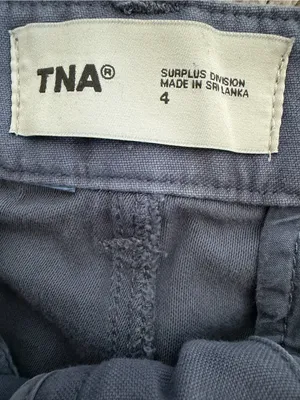 Aritzia TNA Supply Cargo Pants GD Vintage Navy 100% Cotton Size 4 thumbnail 4