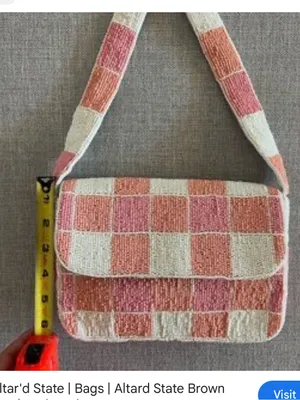 Altered state beaded bag Pink thumbnail 10
