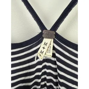 We The Free Black and White Longline Striped Tank Top - Size - Medium thumbnail 4