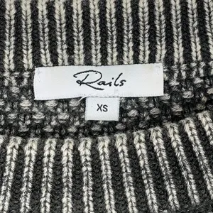 Rails Womens Lisette Vintage Black Textured Sweater Cropped Crewneck Size XS thumbnail 5