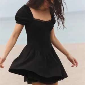 🔥Sale🔥 Nwt Zara Short Poplin Lace Dress Size Xs thumbnail 1