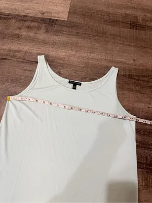 EILEEN FISHER 100% Silk Stretch Jersey Scoop Neck Tank in Pale Blue thumbnail 6
