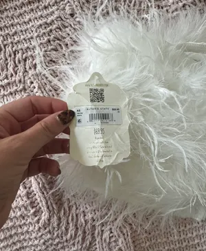 Altar'd State White Feather Strapless Top thumbnail 6