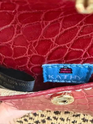 Kathy Van Zeeland Red Keychain Coin Purse thumbnail 4