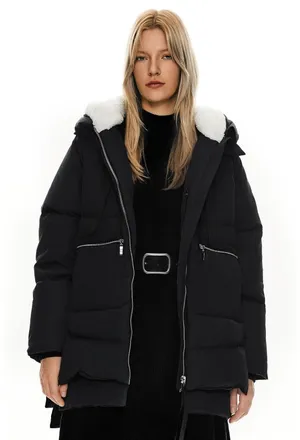 Orolay Thickened Coat‎ Size XS Black Puffer Winter Jacket 700+ Duck Down Fill thumbnail 1
