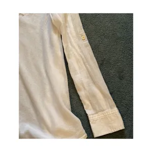 Free People Top Womens Size S White Cotton Long Sleeve Roll Tab Boho Lightweight thumbnail 4