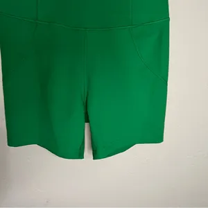 Halfdays Hattie Green High Rise Biker Performance‎ Shorts thumbnail 5