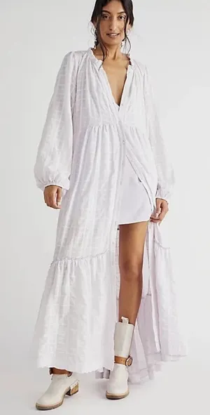 Free People XS Lavender Dress with slip thumbnail 1