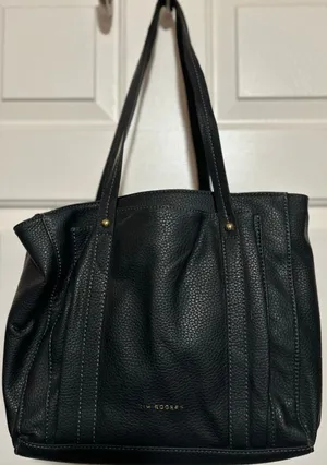 Kim Rogers Women's Black Textured Handbag Deep Pockets‎ Outside Handbag thumbnail 1