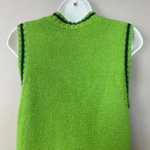 90s Northern Reflections Sweater Vest Womens Large Green Blue Button Up Knit‎ thumbnail 5