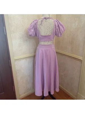 Free People Lotus Orchid Purple Sz. Small Set Skirt and crop top 100% cotton thumbnail 9