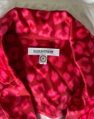 Good American Red Satin Pjs In Leopard thumbnail 12