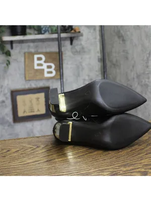 NWT A New Day Sienna Low-Shaft Heeled Boots 94637417 Black / Gold 8.5M thumbnail 6