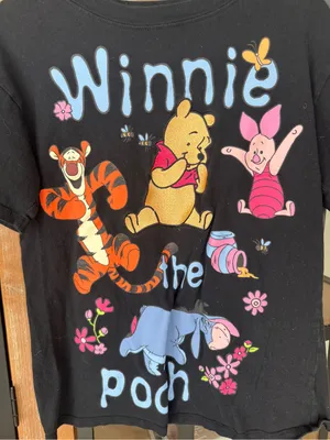 Winnie the pooh & friends disney tee embroidered patches colorful short sleeve thumbnail 6