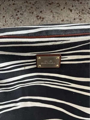 Michael Kors zebra stripe canvas tote thumbnail 2
