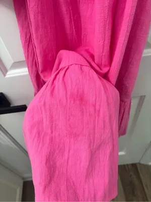 Entro pink puff sleeve dress thumbnail 2