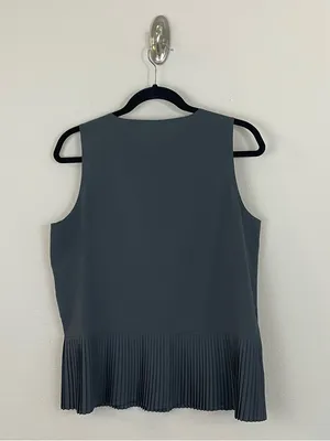 SPANX Yes, Pleats! Tank Top Pleated Hem Sleeveless Tank - Dark Gray Size Medium‎ thumbnail 5