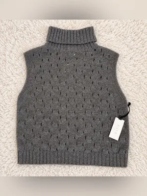 NWT Rare ASTR The Label Pattern Turtleneck Sweater Vest – Grey – M thumbnail 6