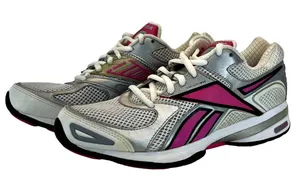 Reebok Women's Pink Gray Running Shoe J81691 059503 thumbnail 1