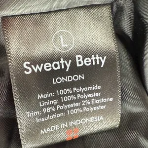 Sweaty Betty Women's Glacier Quilted Bomber Jacket Puffer‎ Coat Black Size Large thumbnail 15