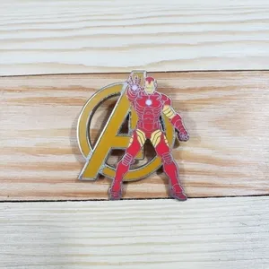 Disney Marvel Iron Man Avengers Logo Enamel Trading Pin Gold Tone thumbnail 2
