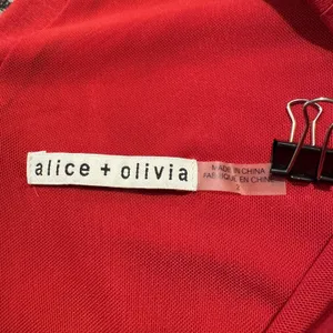 NWOT Alice + Olivia Dress Fiona Minimalist Classic Cocktail Bodycon Boho Red 2 thumbnail 2