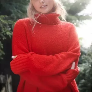 Aerie Chillside Turtleneck Sweater Red thumbnail 1