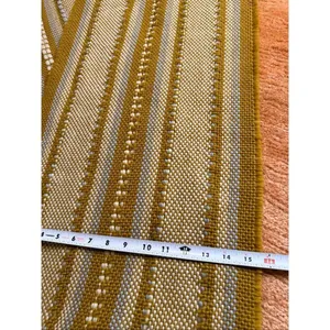Madewell Woven Fringe Scarf Green Gray Ivory Striped Acrylic Women thumbnail 6