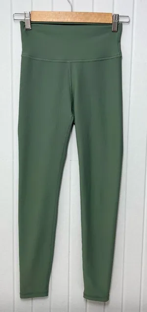 Willow Green Rib Leggings High-Rise Stretchy Fit‎ Size S thumbnail 1