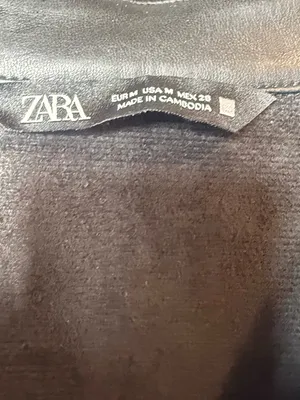 Zara Black‎ Faux-Leather Puff Sleeve Mini Dress Size M thumbnail 11