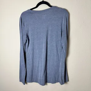 OLD NAVY ACTIVE Grey Soft Athletic Long Sleeve T Shirt w Thumbholes Size Large thumbnail 8