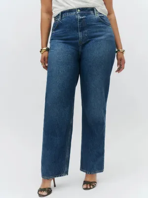 REFORMATION Abby High Rise Straight Jeans In Lanier Size 30 thumbnail 8