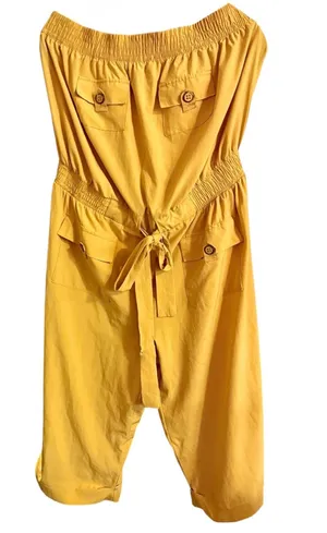 Toxik3 Women’s Elastic Tie Waist Cargo Style Cropped Strapless Jumper thumbnail 1