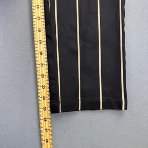 Reformation Black Pinstripe‎ High Rise Straight Leg Pants Size 2 Made in USA thumbnail 6